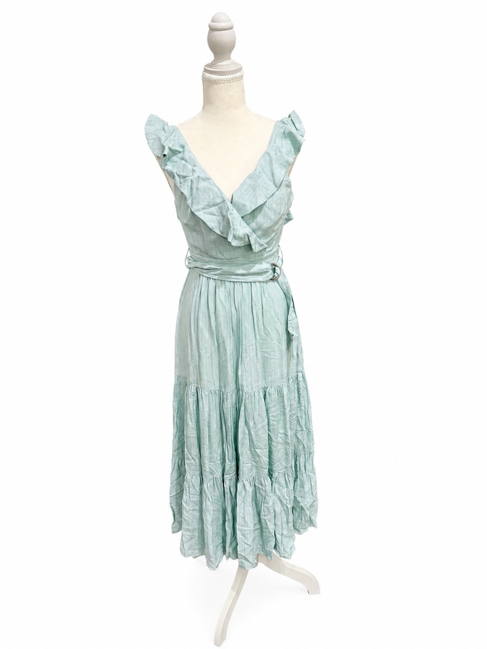 Ever New Melbourne Mint Green Ruffle Wrap Maxi Dress NWT Size 0